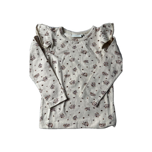 City Mouse Girls cream | Brown Long Sleeve T-Shirt Size: 3T cream | Brown
