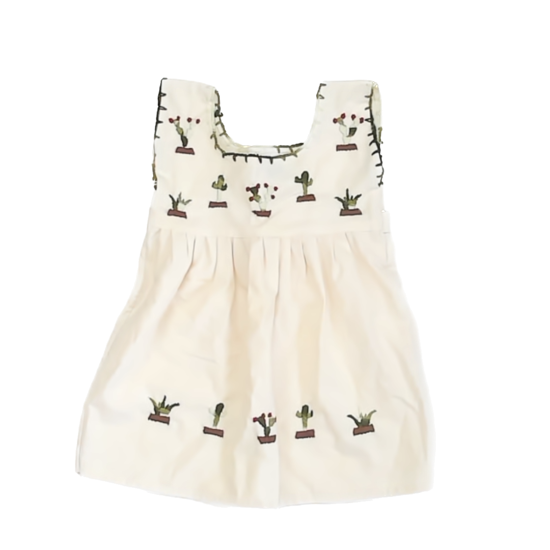 Siempre Viva Girls Cream | Cactus Dress Size: 2T* Cream | Cactus