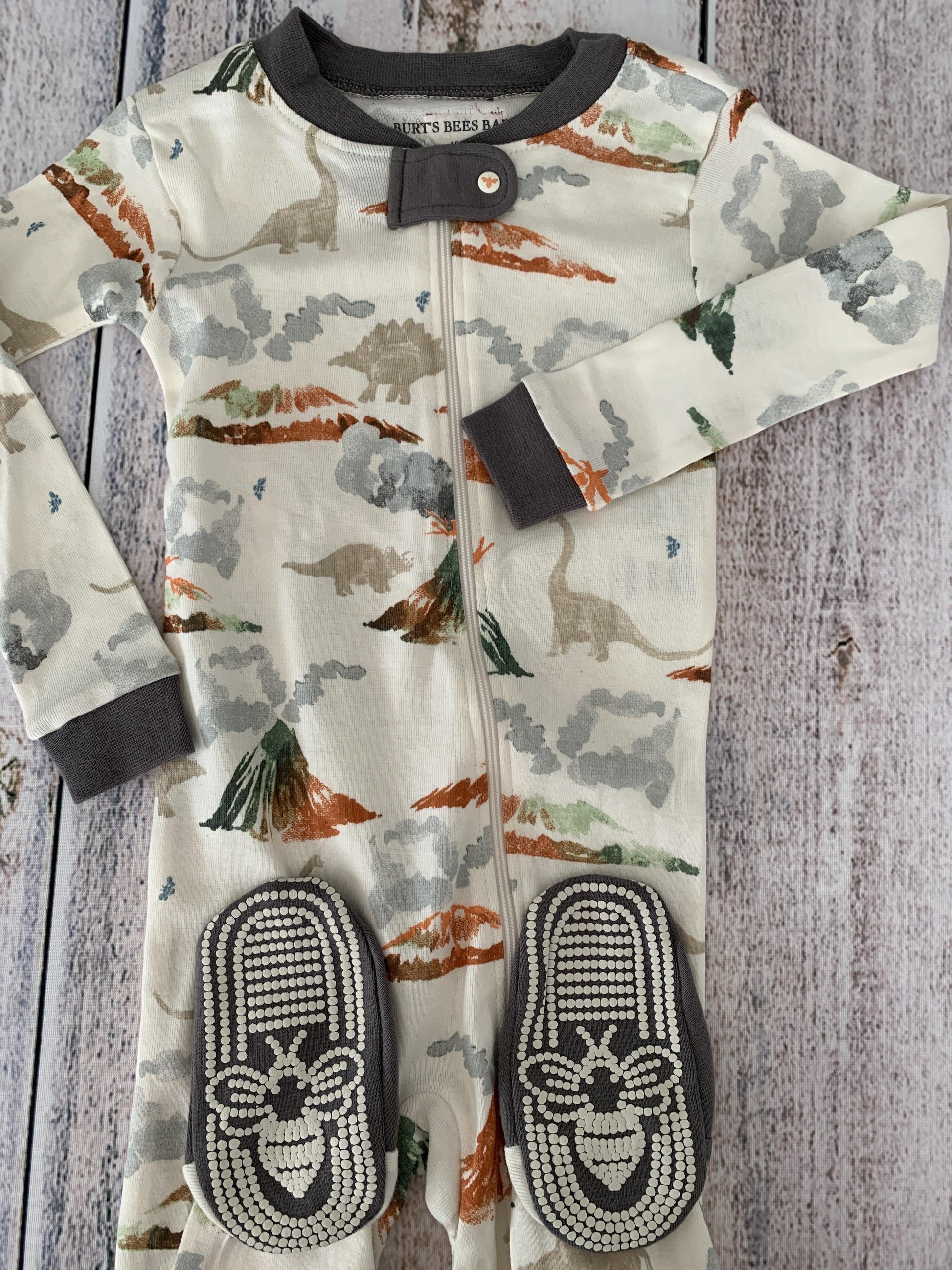 Burt's Bees Boys cream | Dinosaur Pajamas Size: 18 months cream | Dinosaur
