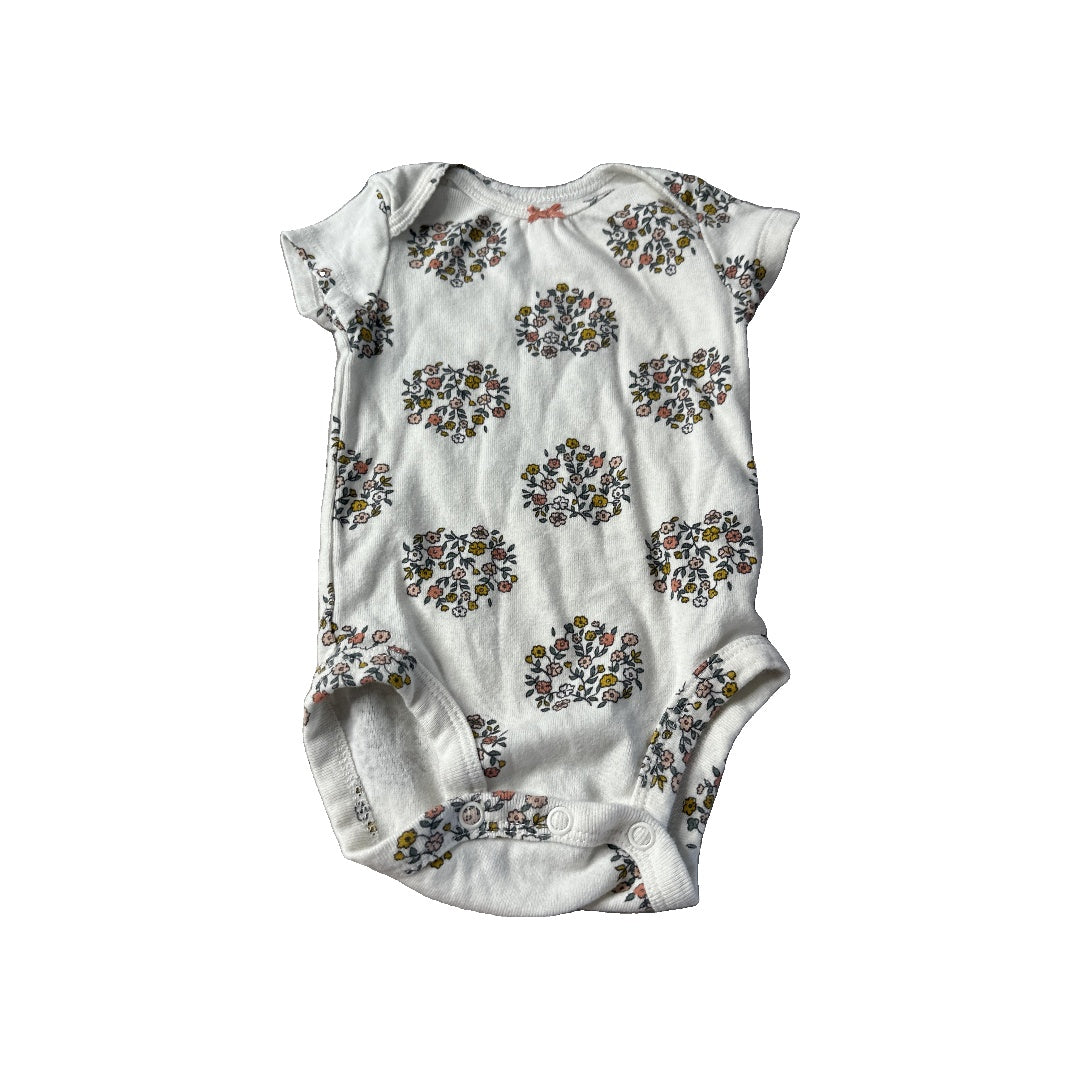 Carters Girls cream | Floral Onesie Size: 3 months cream | Floral