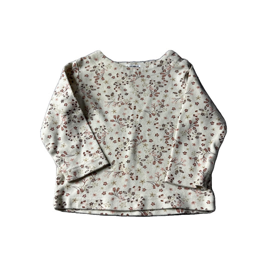 Colored Organics Girls cream | Floral Long Sleeve Shirt Size: 12-18 months cream | Floral
