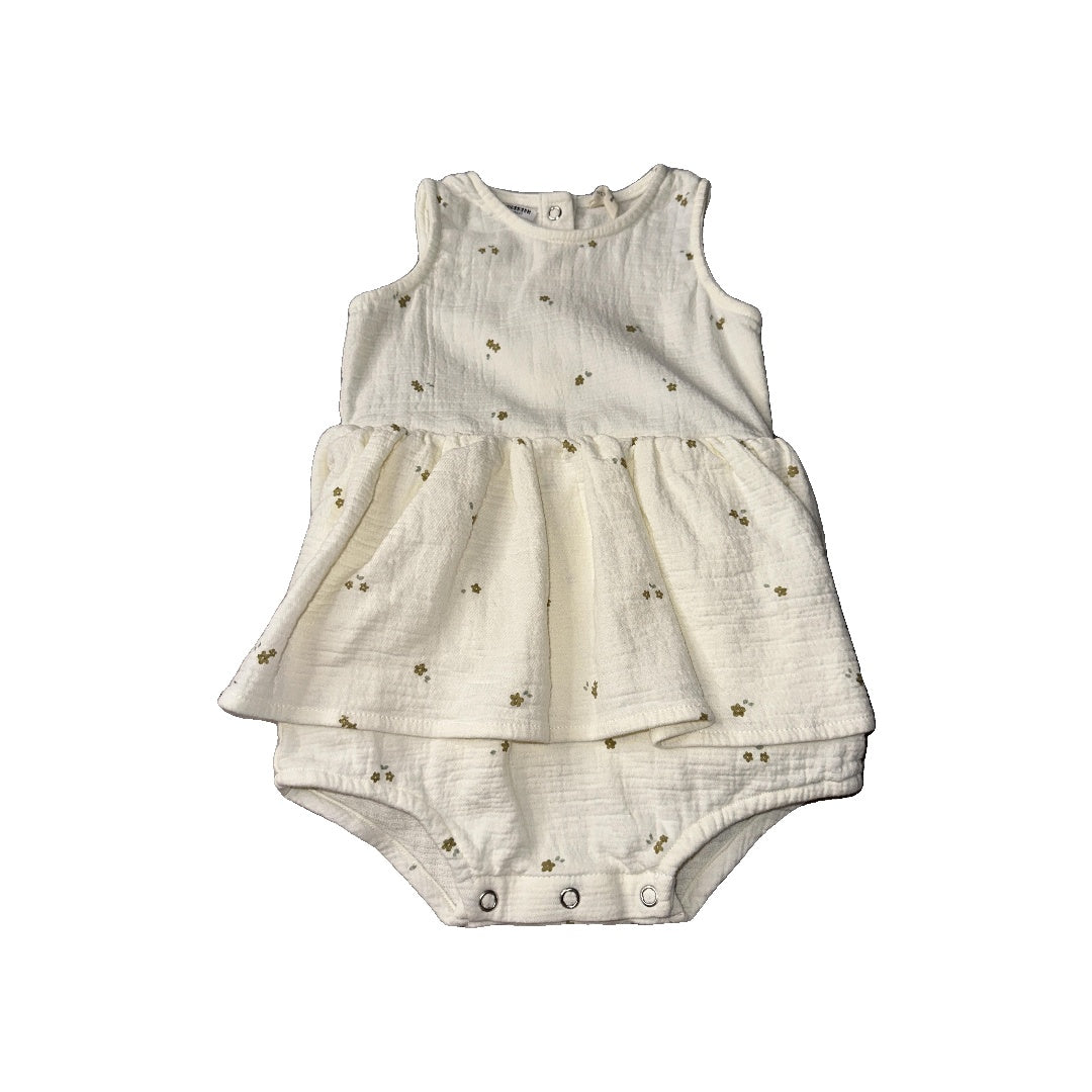 Quincy Mae Girls cream | Flowers Dress Size: 18-24 months cream | Flowers