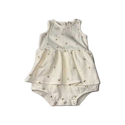 Quincy Mae Girls cream | Flowers Dress Size: 18-24 months cream | Flowers