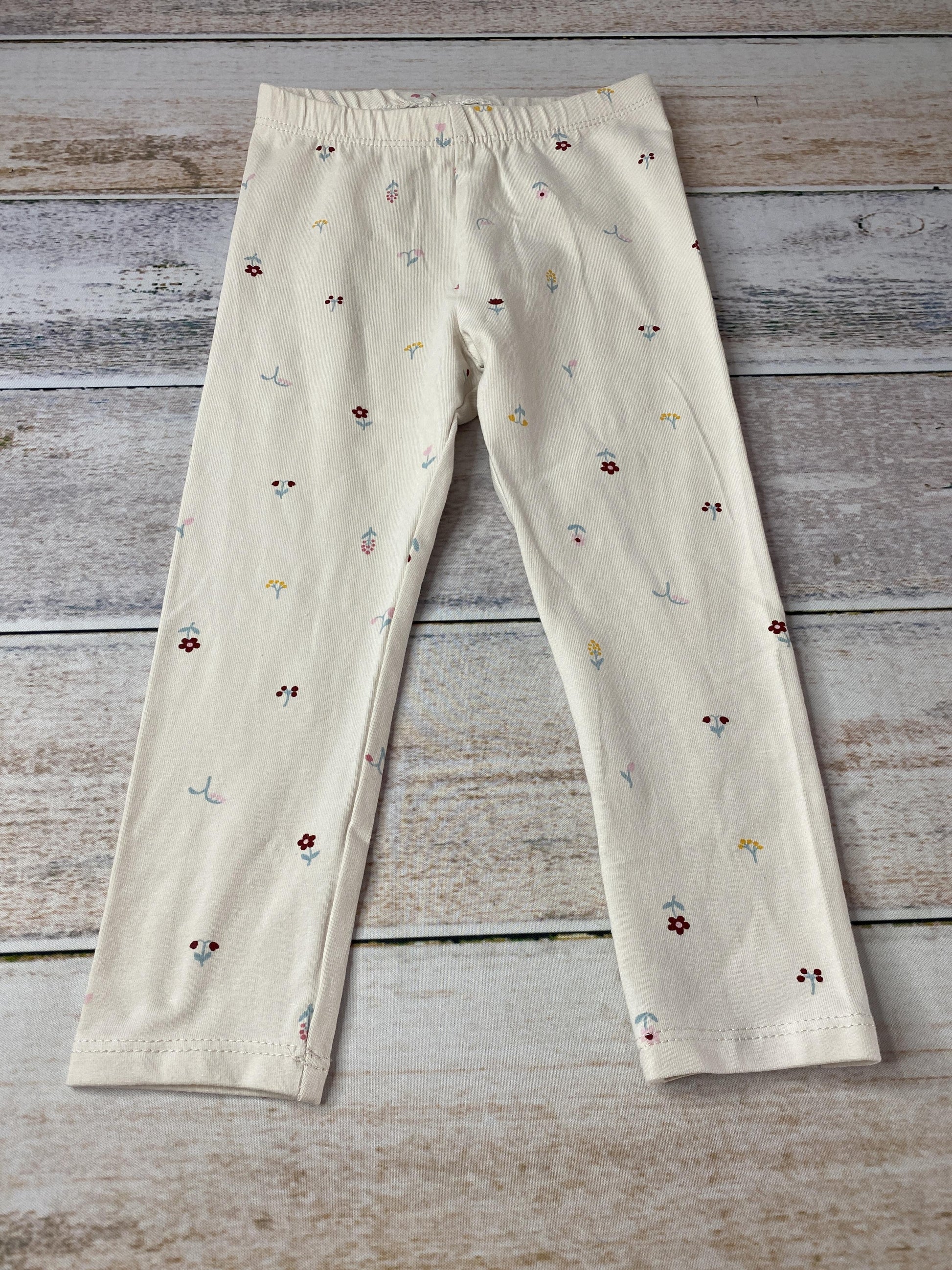 H&M Girls cream | Flowers Pants Size: 2T cream | Flowers