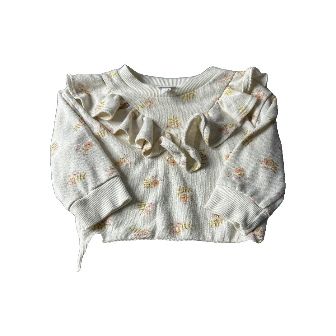 Art Class Girls cream | Flowers Sweater Size: 12M cream | Flowers
