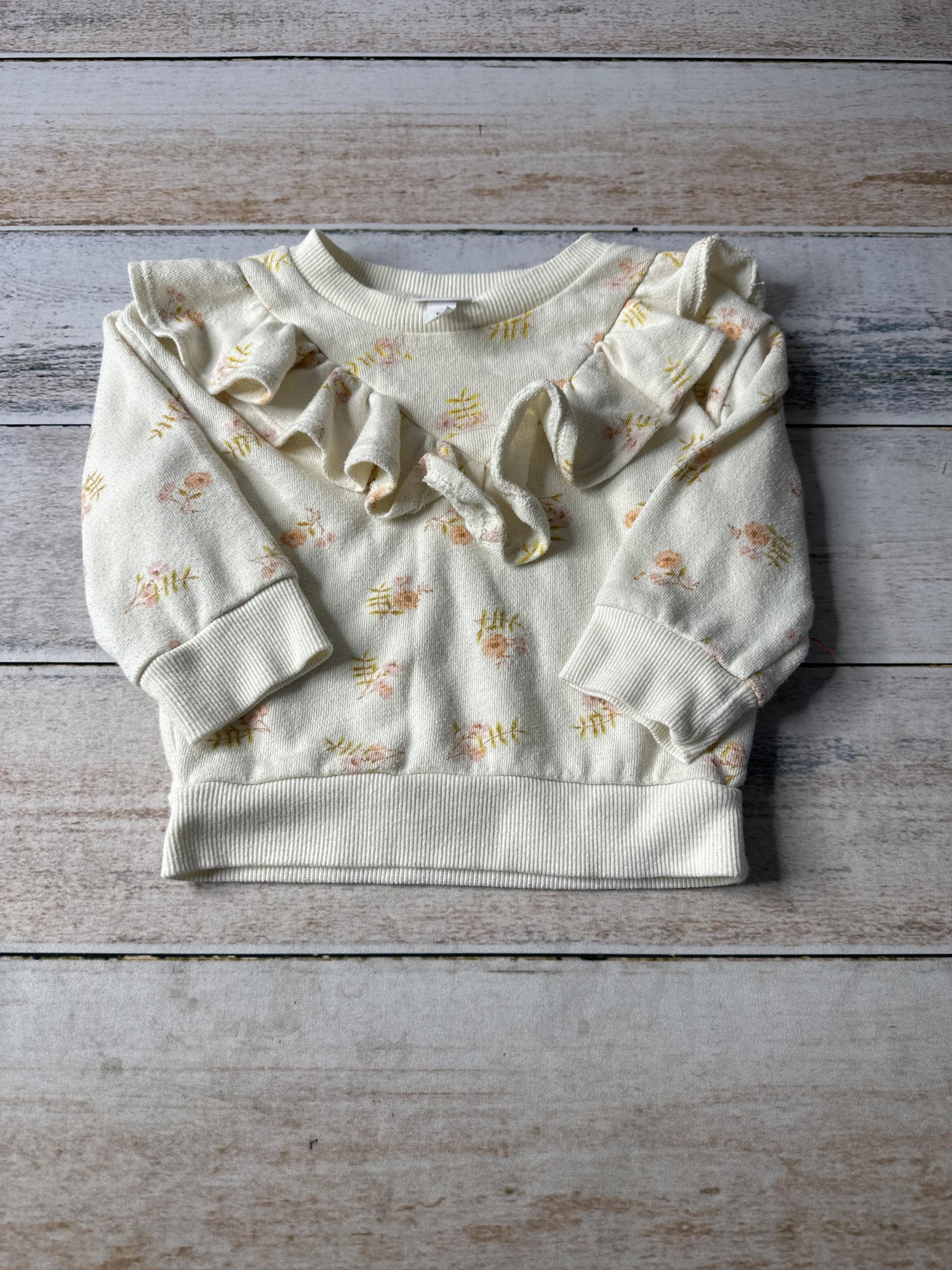 Art Class Girls cream | Flowers Sweater Size: 12M cream | Flowers