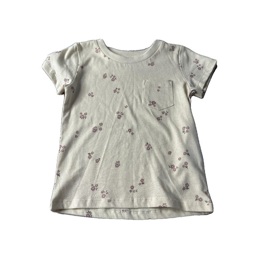 Colored Organics Girls cream | Flowers Shirt Size: 18-24 months cream | Flowers