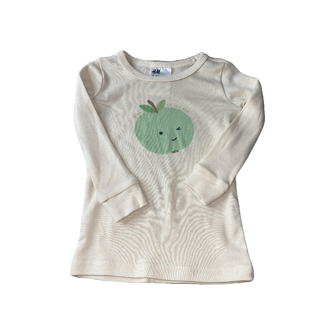 H&M Girls cream | Fruit Pajamas Size: 12-18 months cream | Fruit