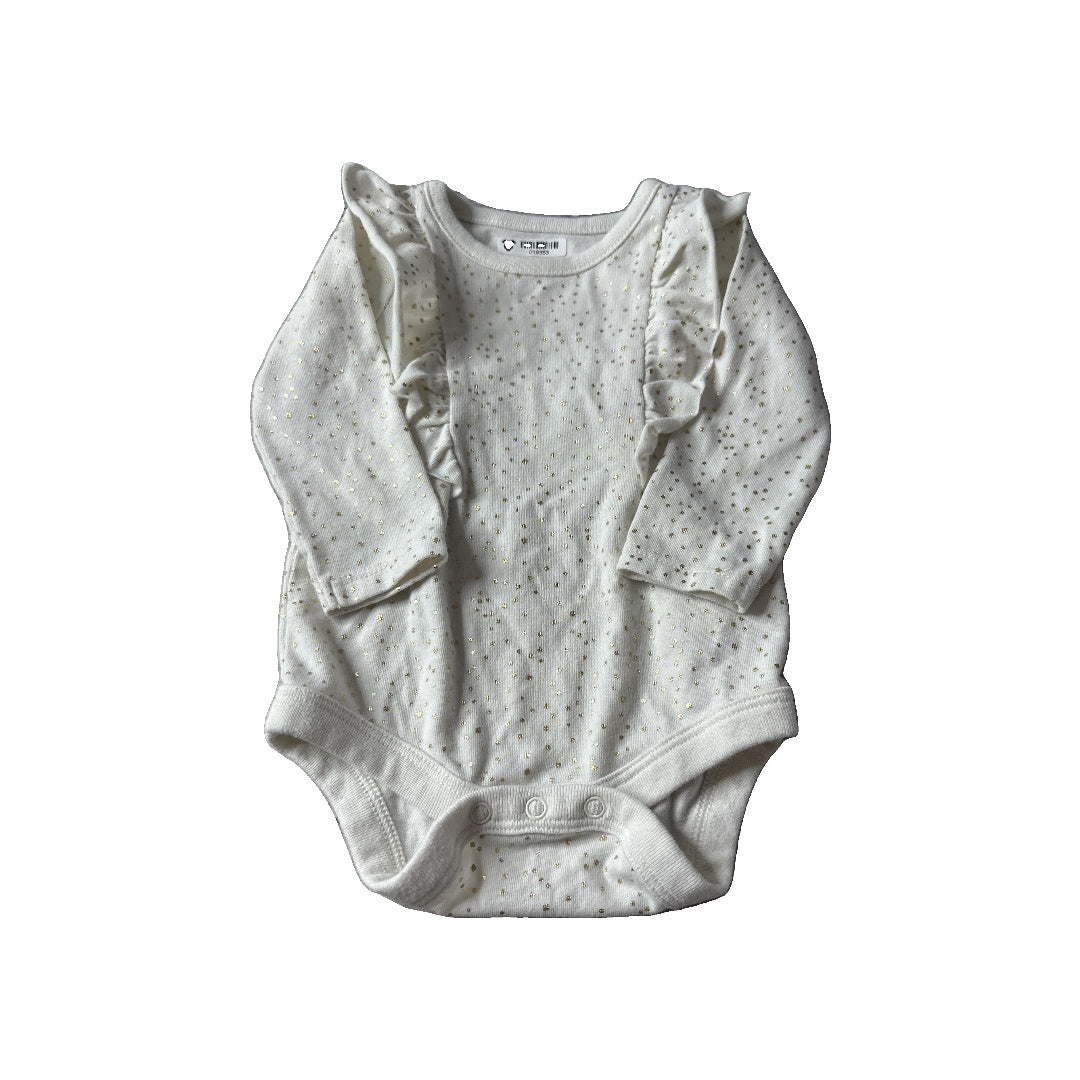 Cat and Jack Girls cream | Gold Onesie Size: Newborn cream | Gold