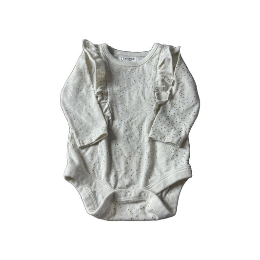 Cat and Jack Girls cream | Gold Onesie Size: Newborn cream | Gold
