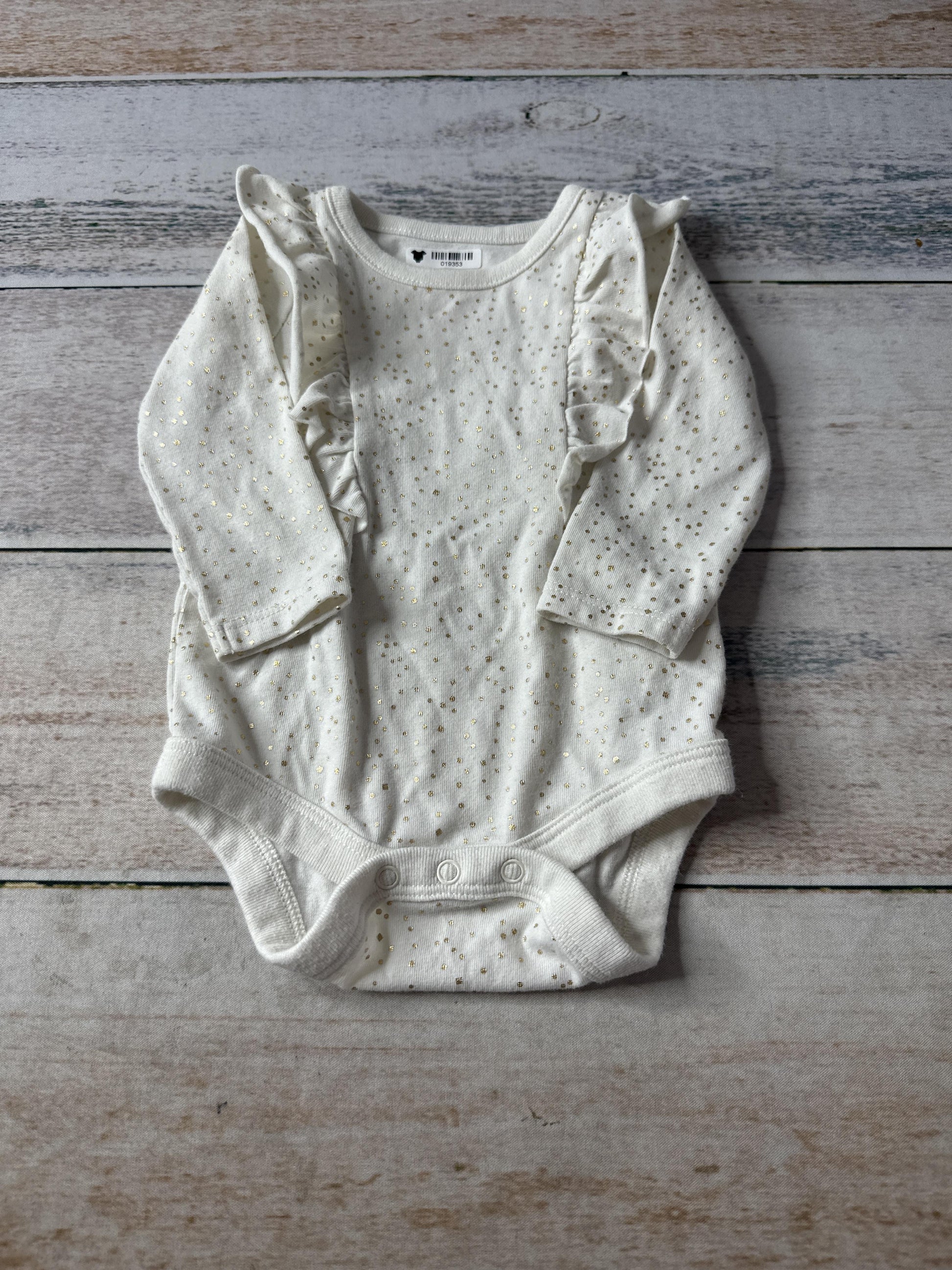 Cat and Jack Girls cream | Gold Onesie Size: Newborn cream | Gold