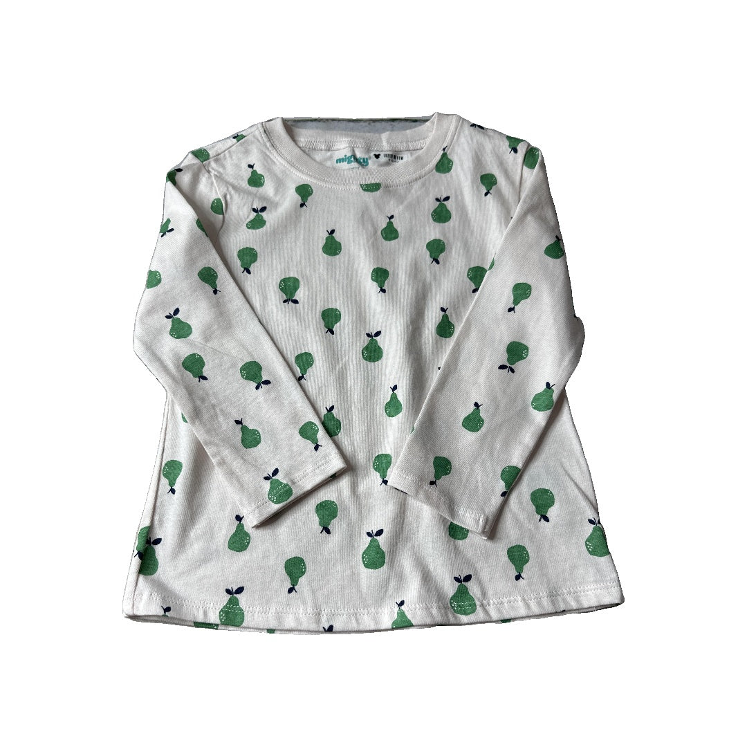 Mighty Goods Unisex cream | green | Fruit Long Sleeve T-Shirt Size: 2T cream | green | Fruit