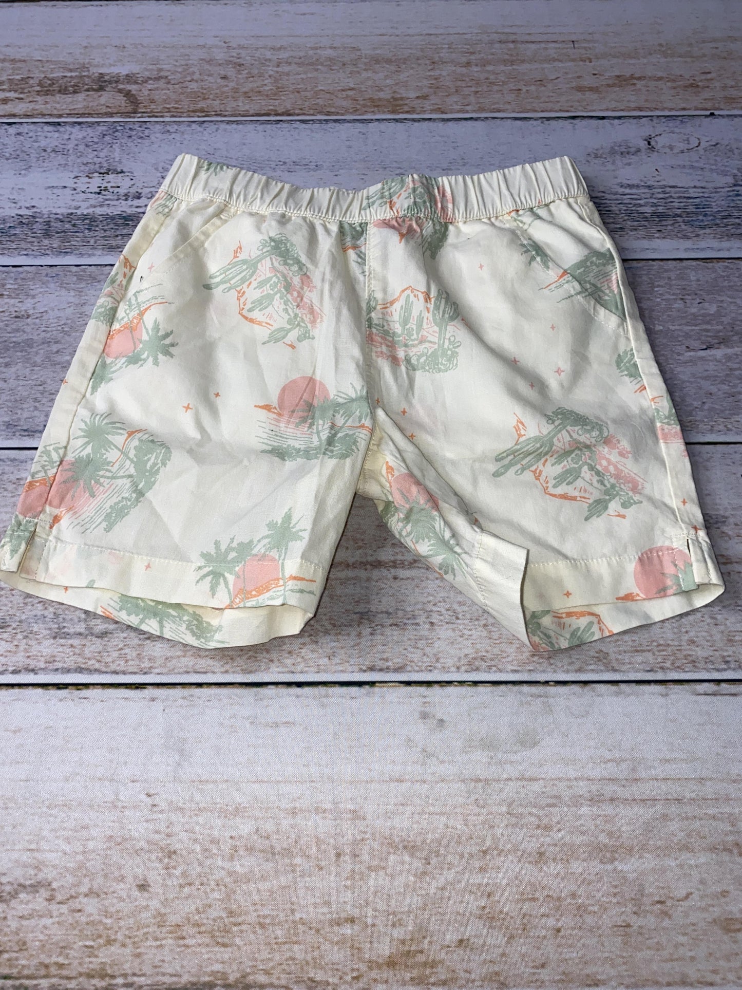 Unisex cream | green | orange Shorts Size: 4T cream | green | orange