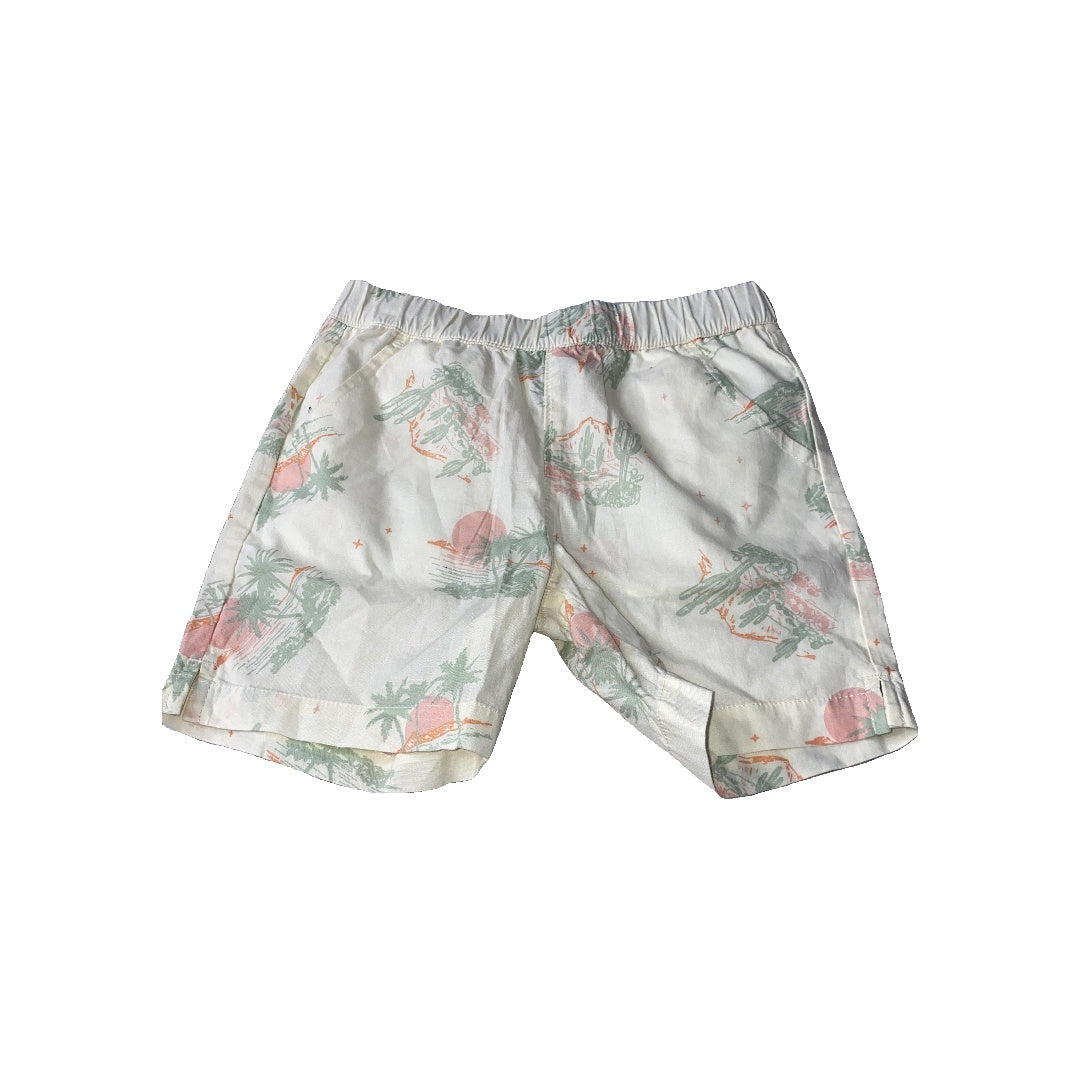 Unisex cream | green | orange Shorts Size: 4T cream | green | orange