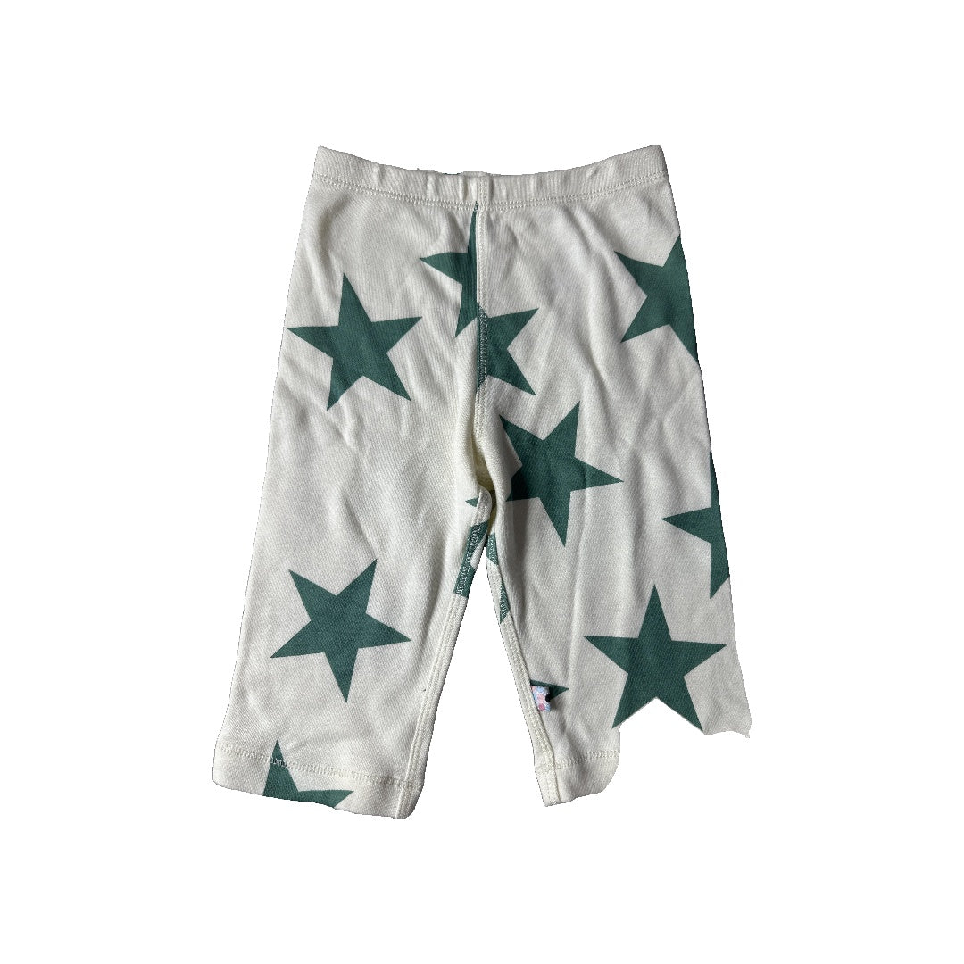Babysoy Unisex cream | green | Stars Pants Size: 3-6 months cream | green | Stars