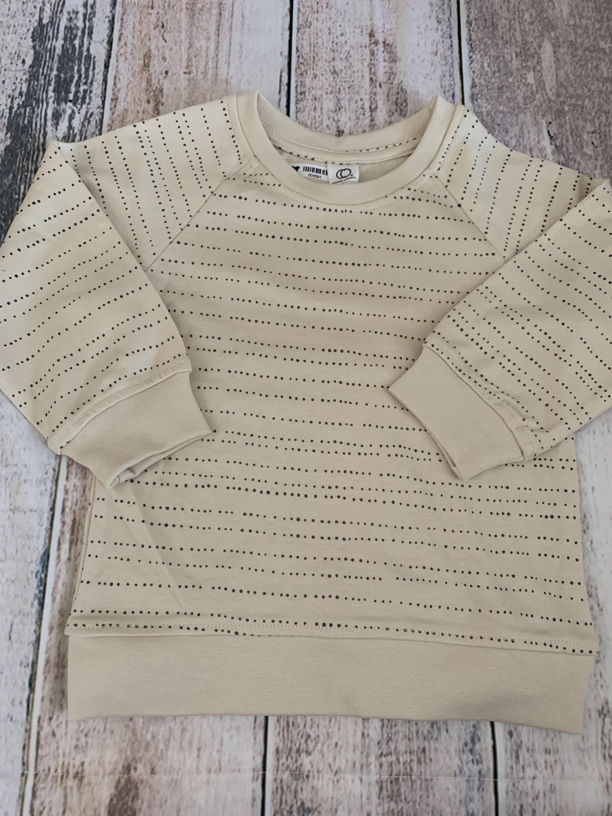 Colored Organics Boys cream | Grey | polka dot Sweater Size: 2T cream | Grey | polka dot