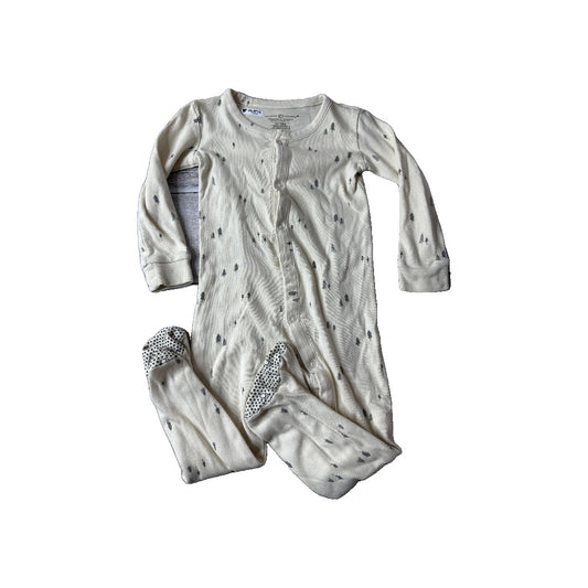Colored Organics Unisex cream | Grey Pajamas Size: 12-18 months cream | Grey
