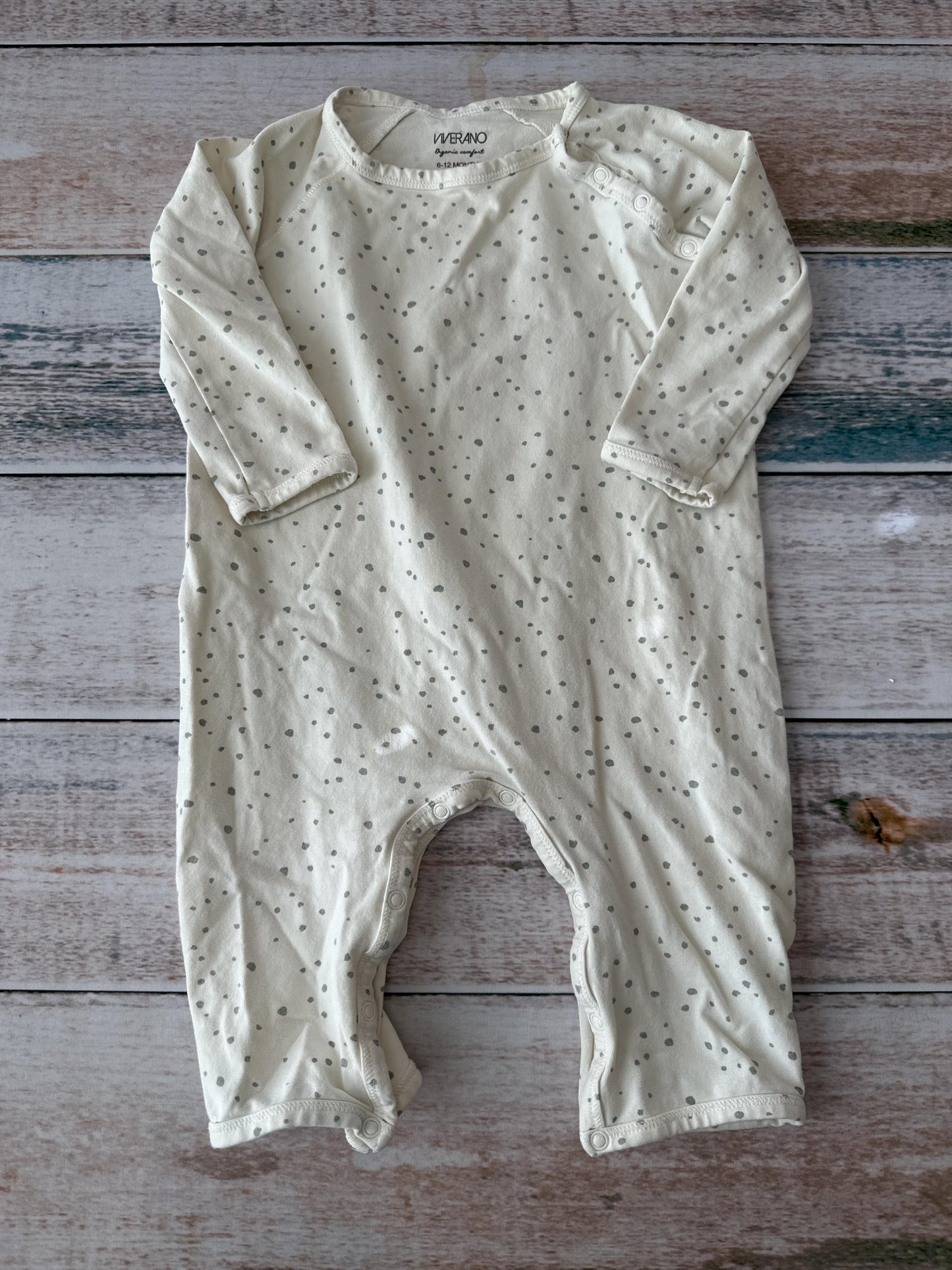 Viverano Unisex cream | Grey Long Sleeve Outfit Size: 6-12 months cream | Grey