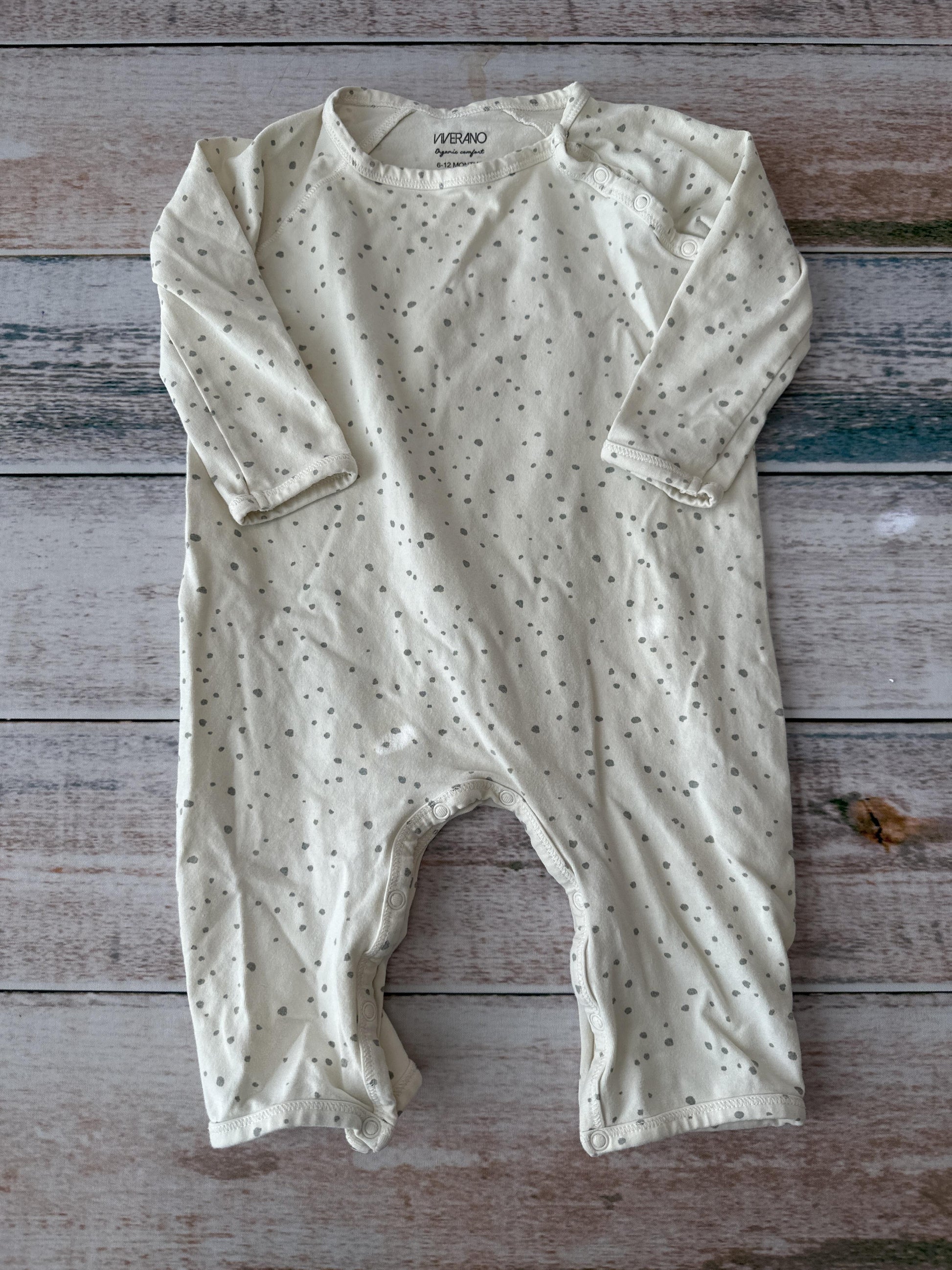 Viverano Unisex cream | Grey Long Sleeve Outfit Size: 6-12 months cream | Grey