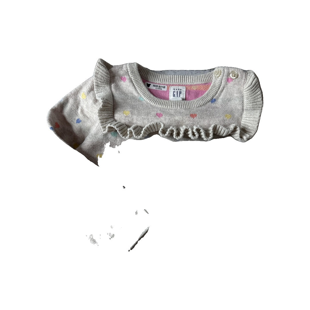 Gap Girls cream | Hearts Sweater Size: 18-24 months cream | Hearts