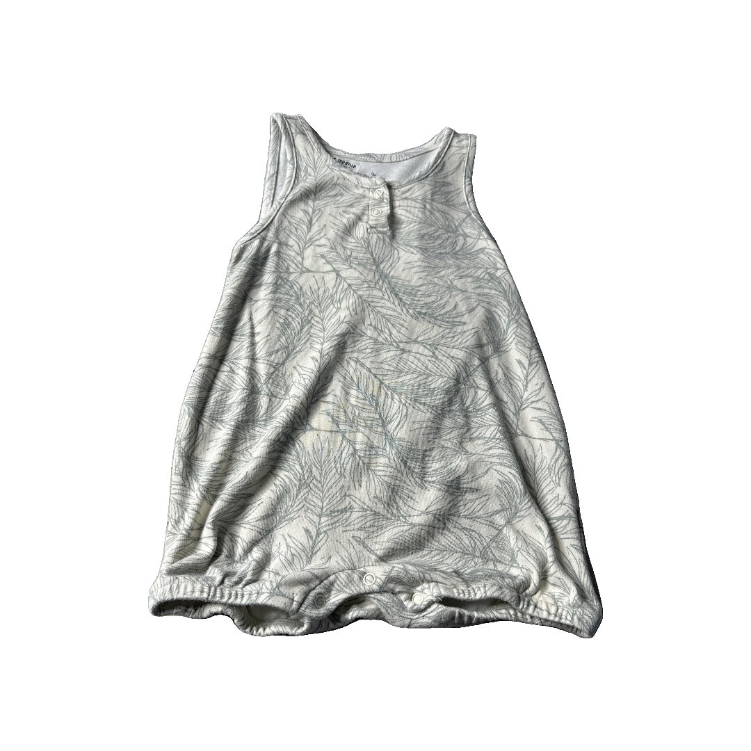 Goumi Unisex cream | Leaves | Sage Romper Size: 2T cream | Leaves | Sage