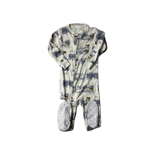 Carters Boys cream | Light Blue | Brown Pajamas Size: 18 months cream | Light Blue | Brown