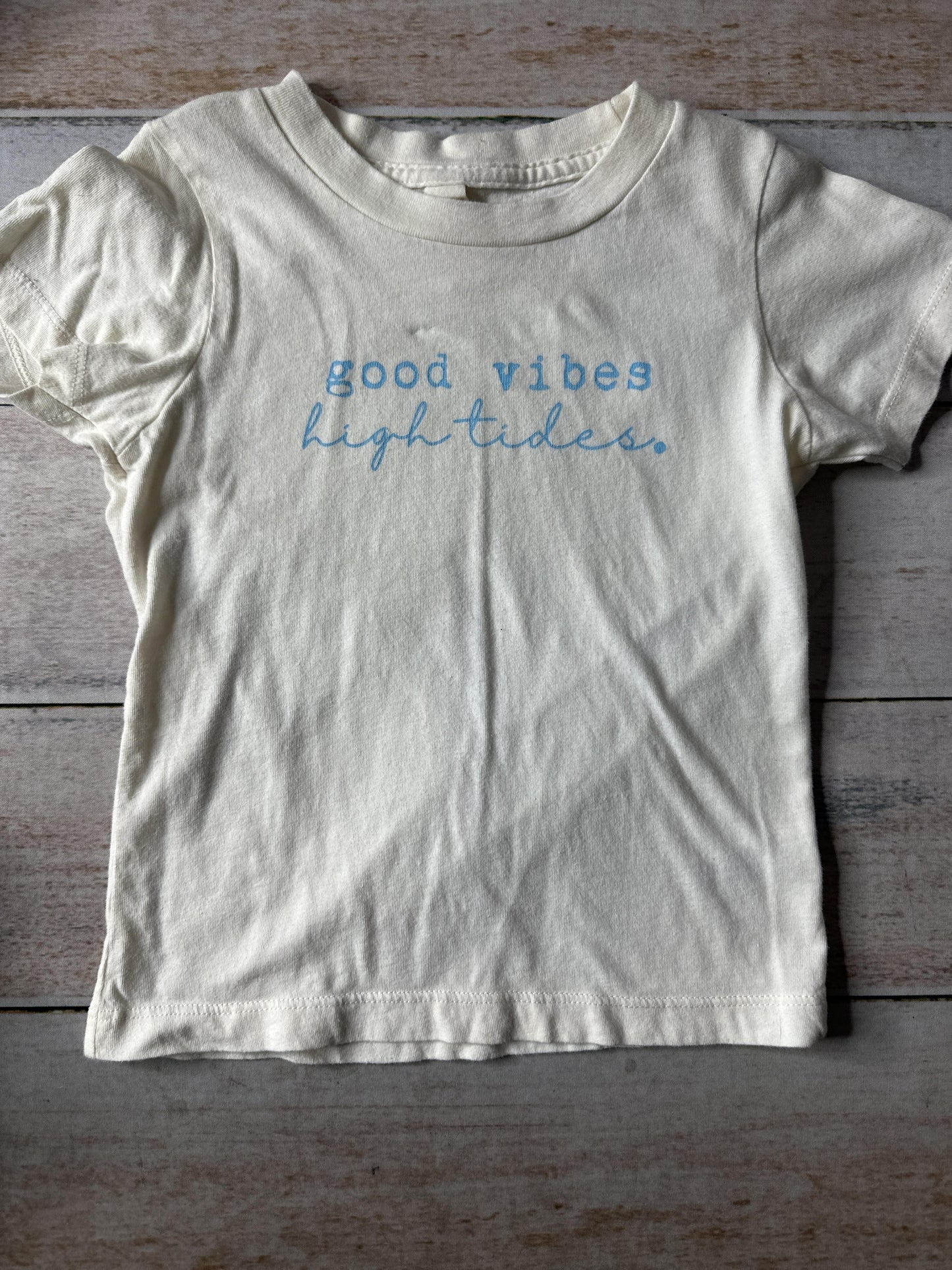 Tenth + Pine Girls cream | Light Blue T-Shirt Size: 2T cream | Light Blue