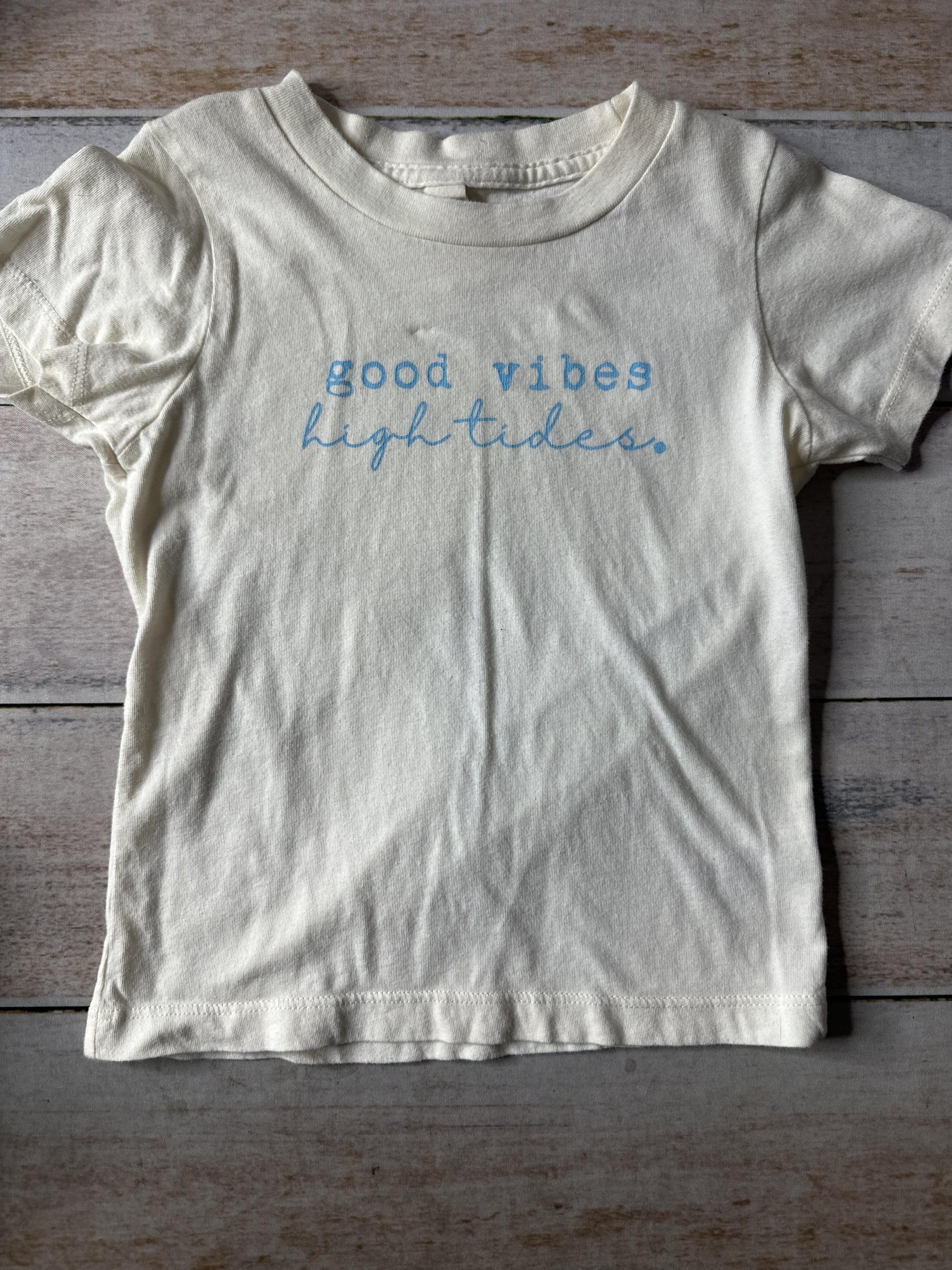 Tenth + Pine Girls cream | Light Blue T-Shirt Size: 2T cream | Light Blue
