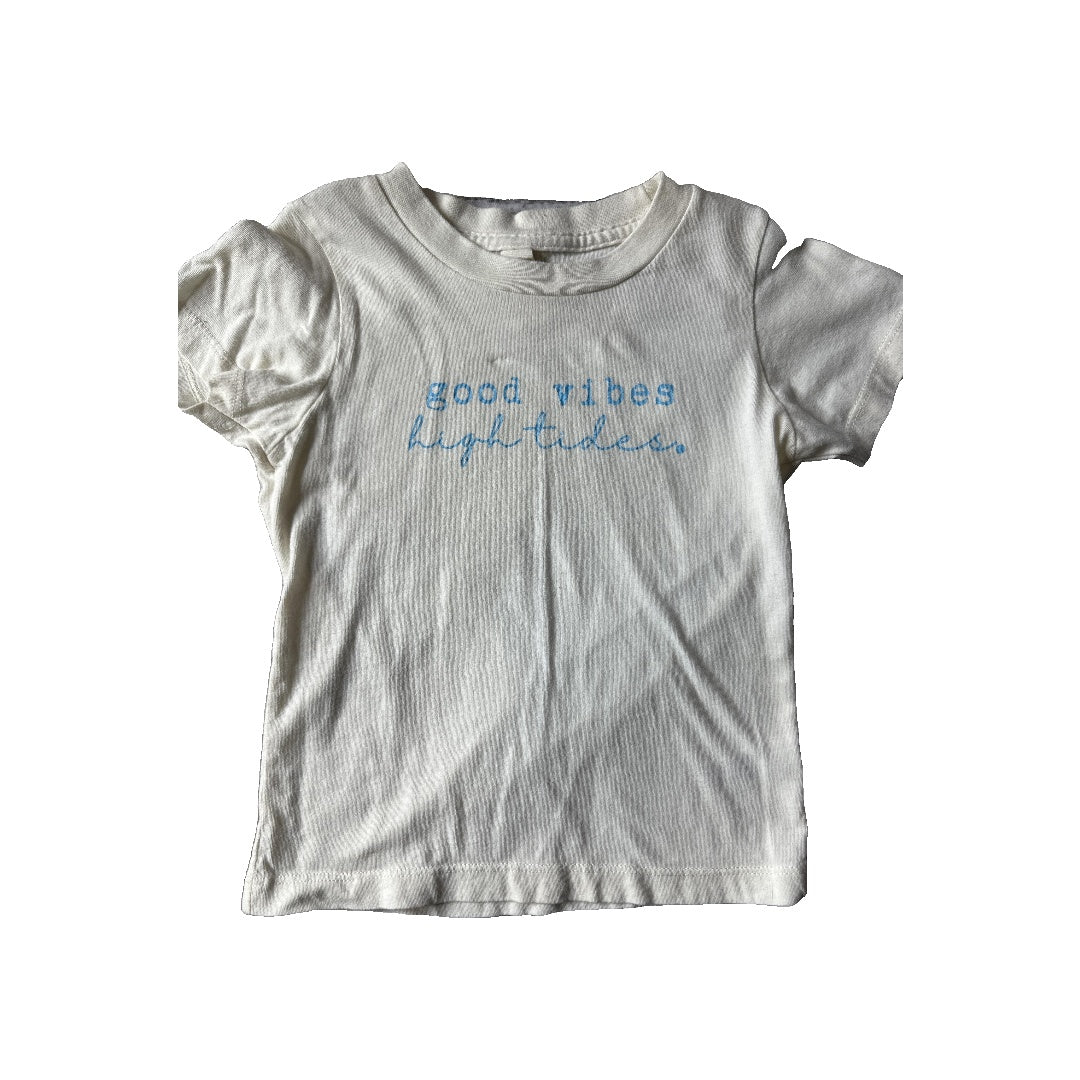 Tenth + Pine Girls cream | Light Blue T-Shirt Size: 2T cream | Light Blue
