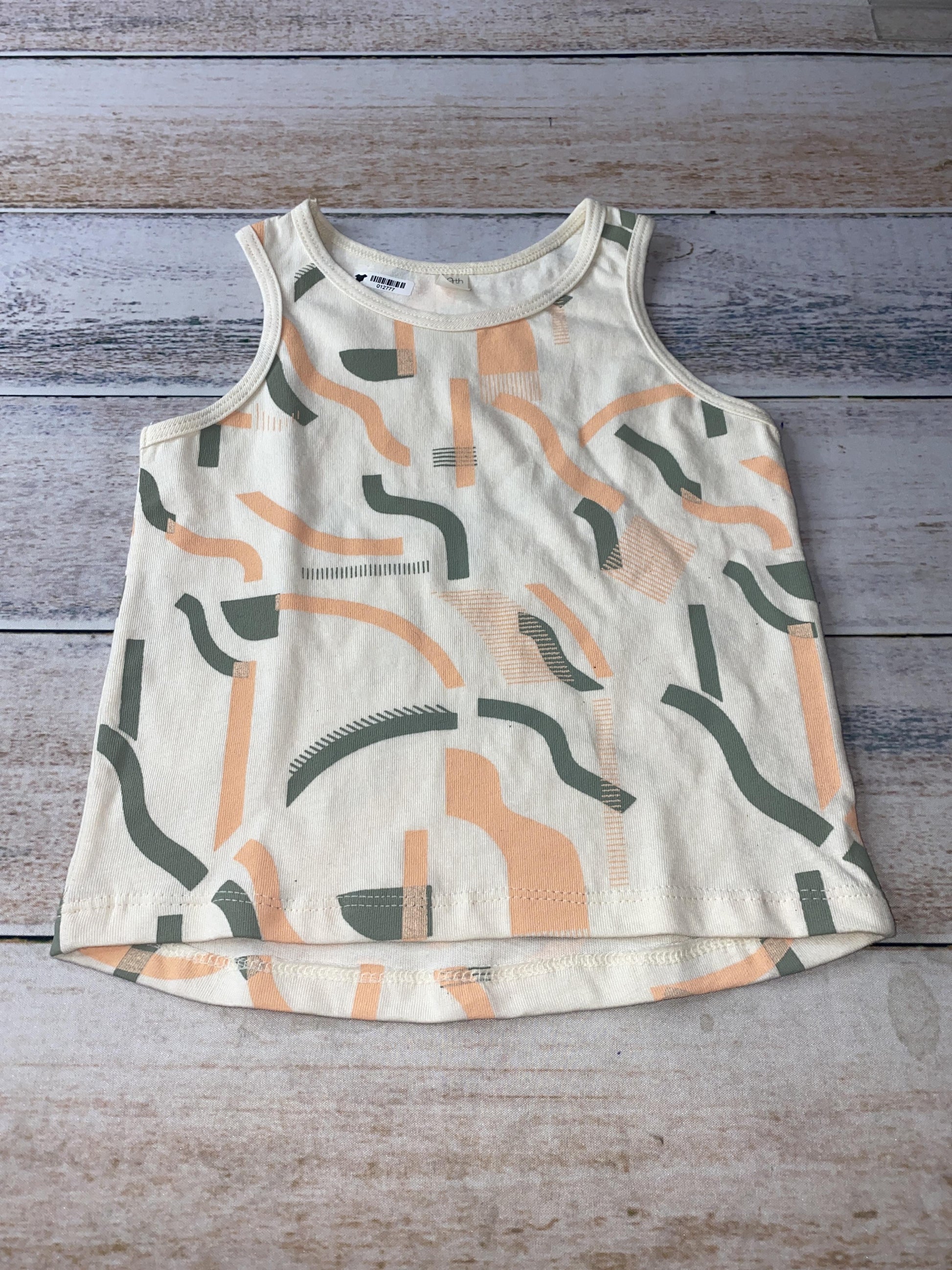 North to West Unisex cream | light green | Coral | Pattern Tank Top Size: 18-24 months cream | light green | Coral | Pattern