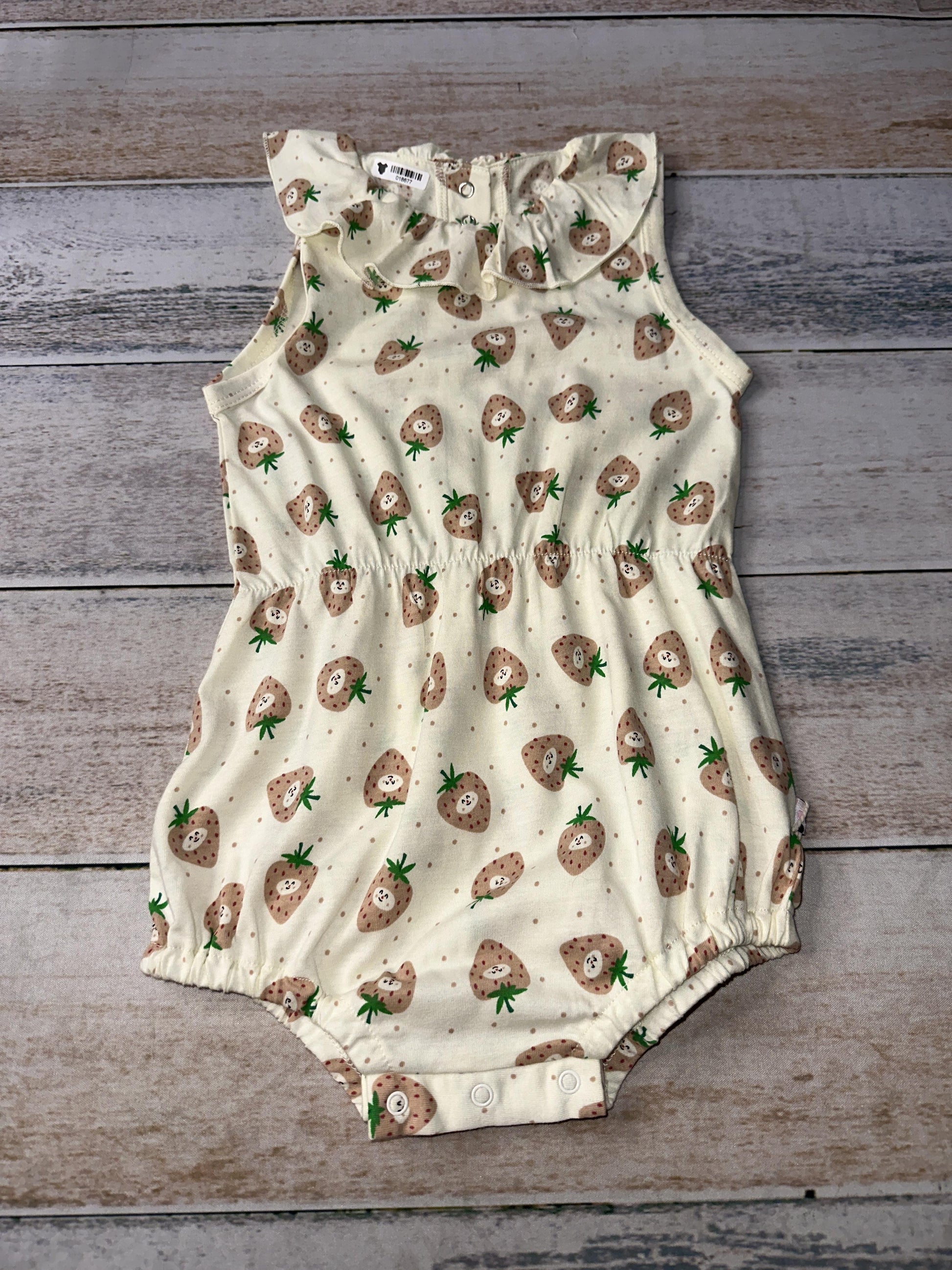 Babysoy Girls cream | Mauve | Pattern Romper Size: 2T cream | Mauve | Pattern