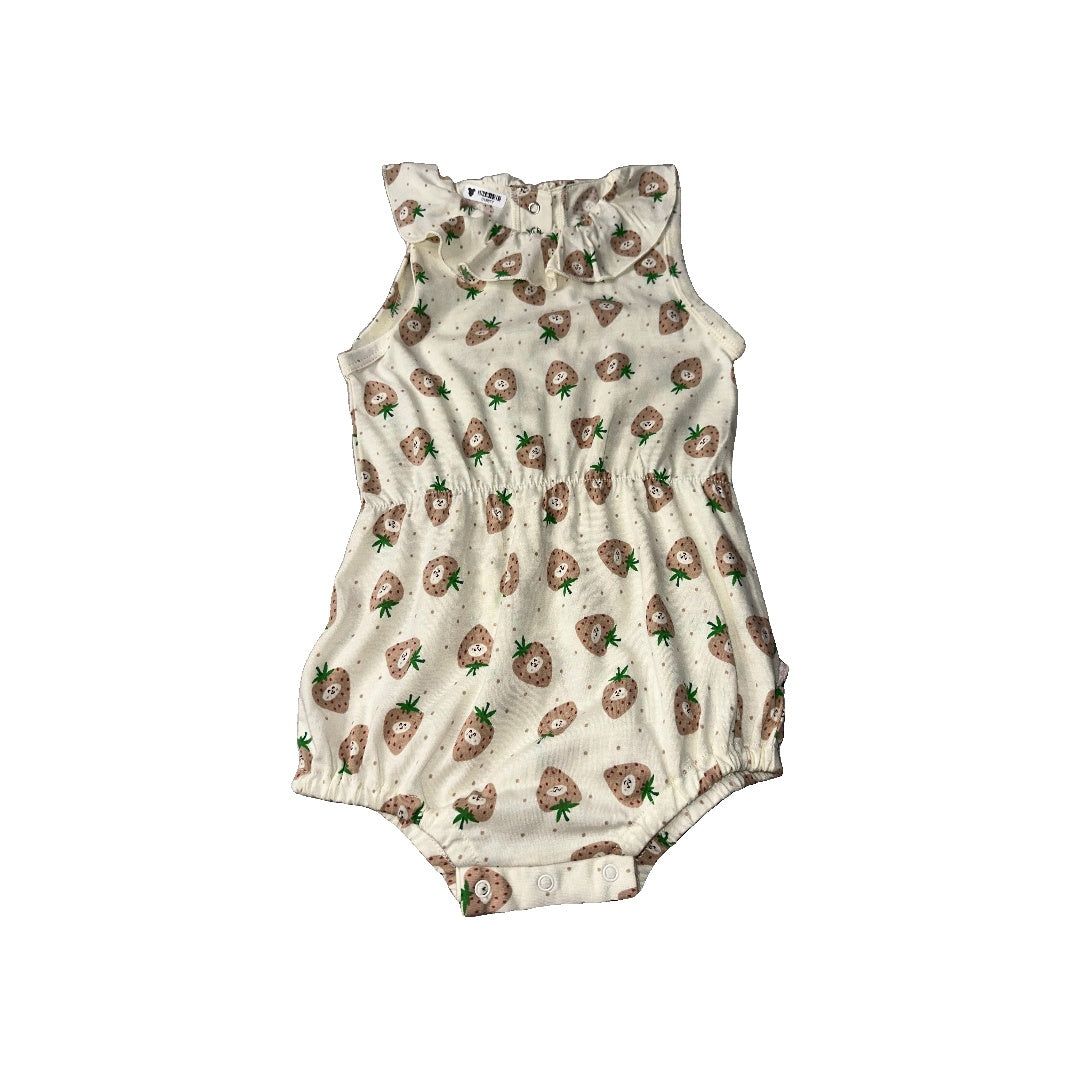 Babysoy Girls cream | Mauve | Pattern Romper Size: 2T cream | Mauve | Pattern