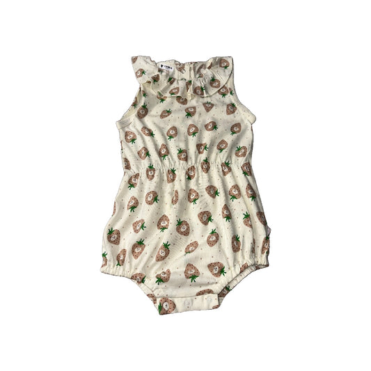 Babysoy Girls cream | Mauve | Pattern Romper Size: 2T cream | Mauve | Pattern
