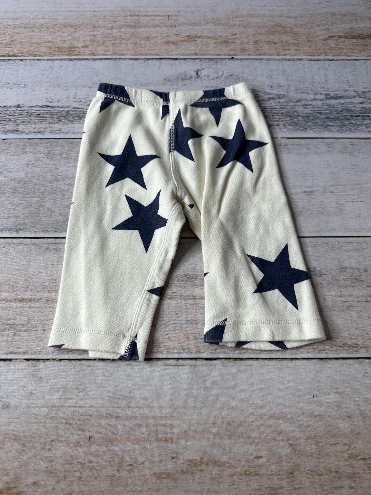 BabyStone,Babysoy Unisex cream | Navy Blue | Stars Pants Size: 3-6 months cream | Navy Blue | Stars