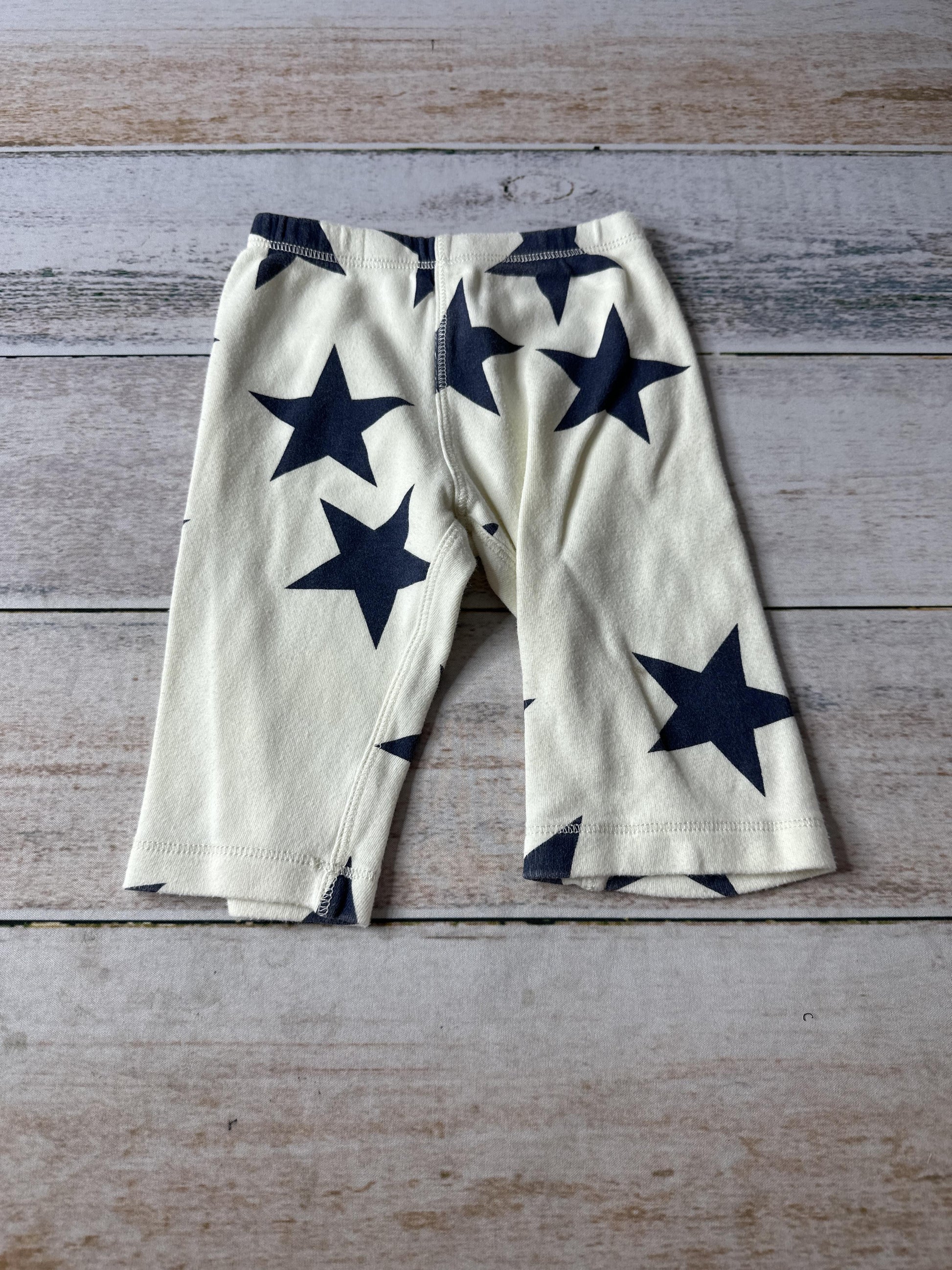 BabyStone,Babysoy Unisex cream | Navy Blue | Stars Pants Size: 3-6 months cream | Navy Blue | Stars
