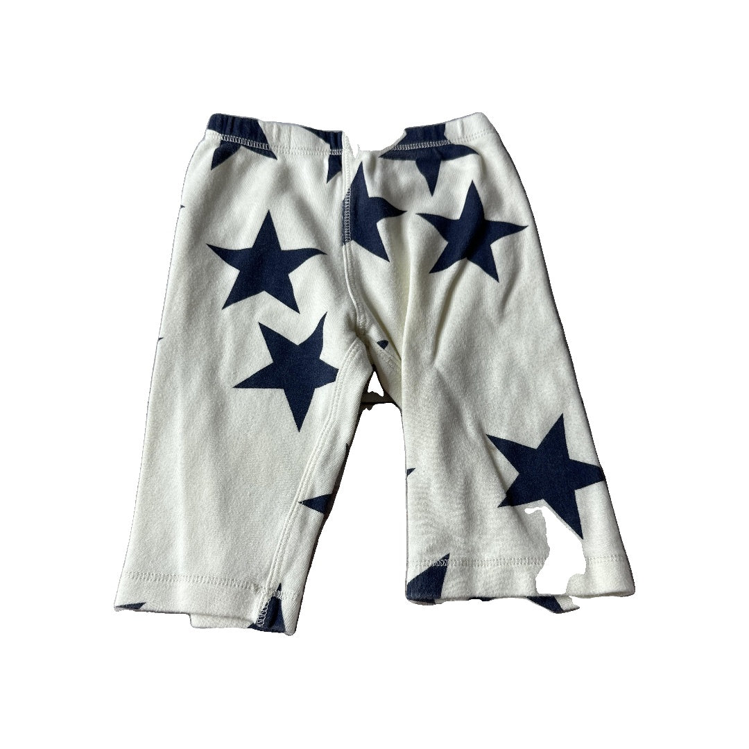 BabyStone,Babysoy Unisex cream | Navy Blue | Stars Pants Size: 3-6 months cream | Navy Blue | Stars