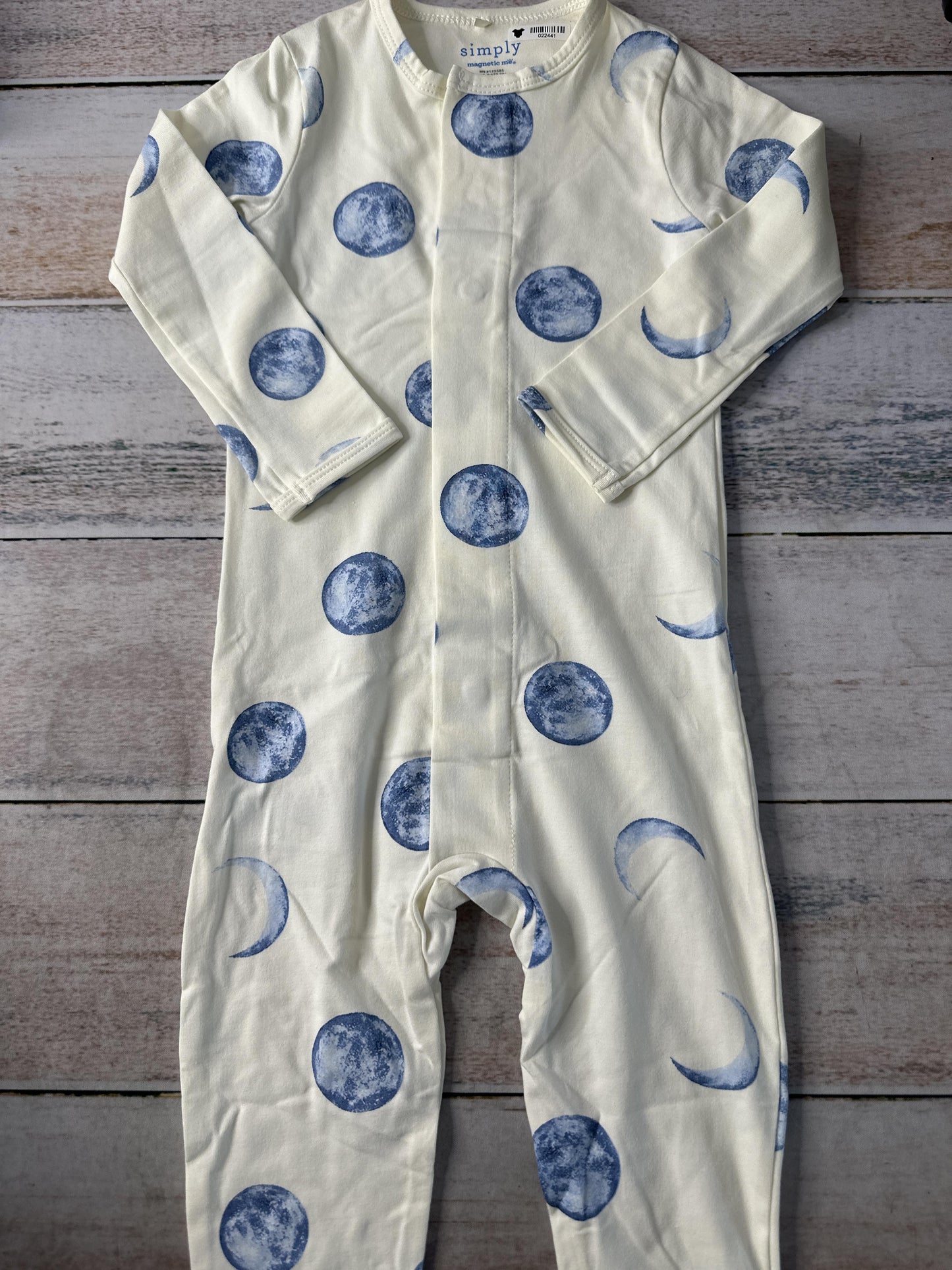 Simply Magnetic Me Unisex cream | Navy Blue Pajamas Size: 12-18 months cream | Navy Blue