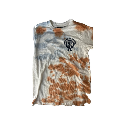 Tiny Whales Boys cream | orange | Tie Dye T-Shirt Size: 4T cream | orange | Tie Dye