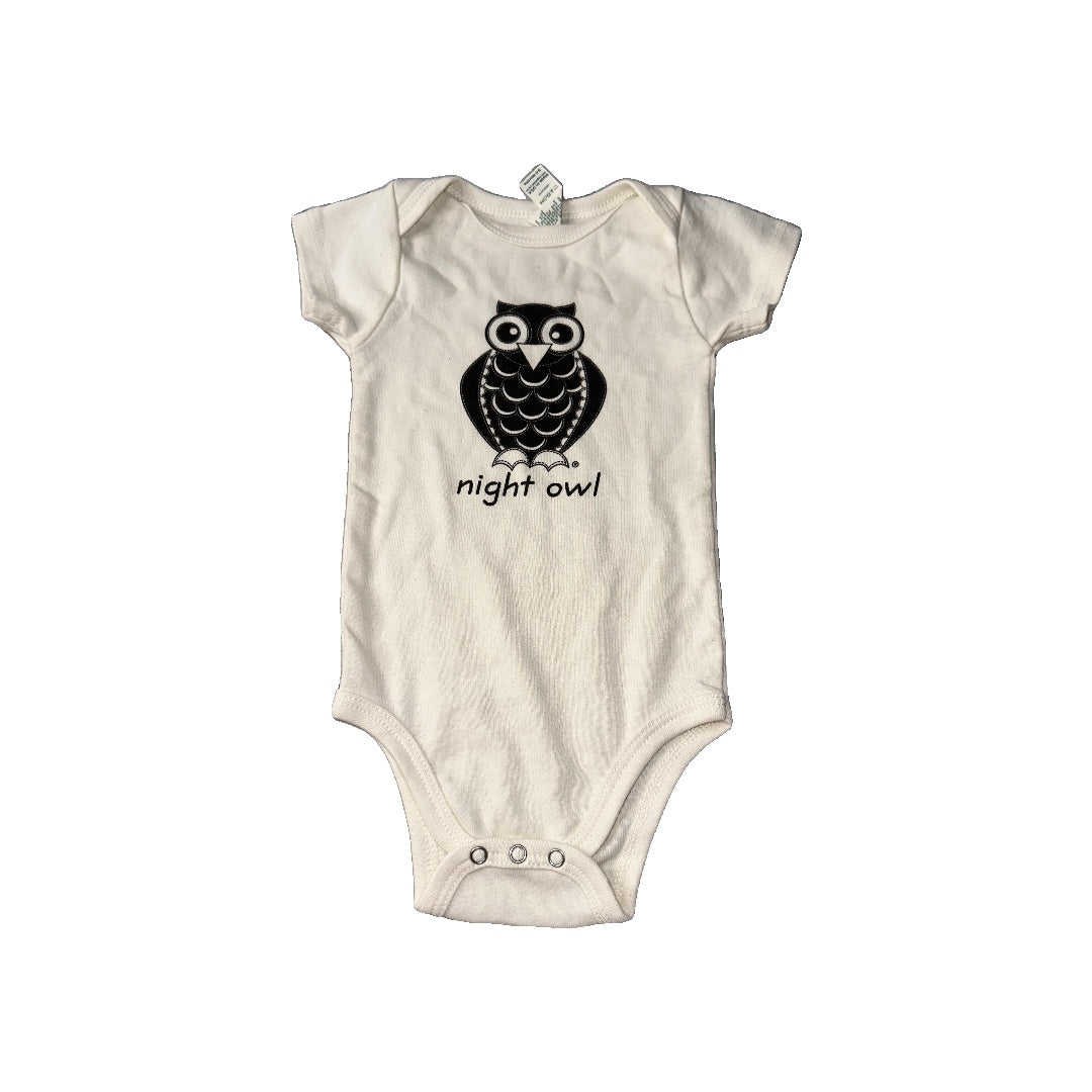 The Simple Folk Unisex cream | Owls Onesie Size: 3-6 months cream | Owls