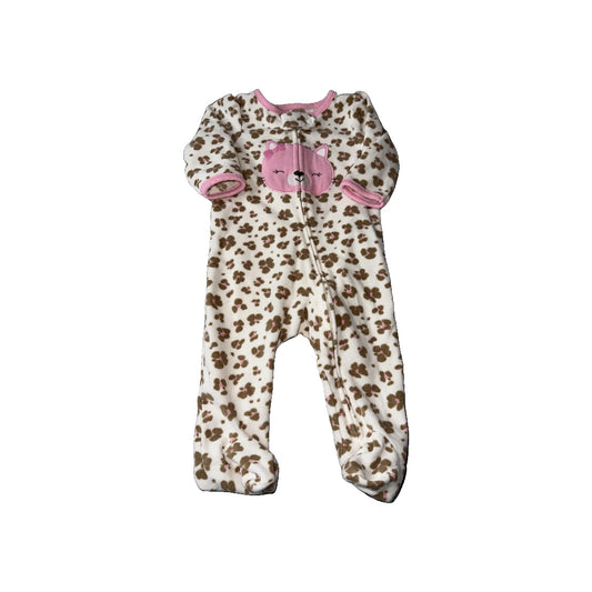 Carters Girls cream | pink | Brown Pajamas Size: 0-3 months cream | pink | Brown