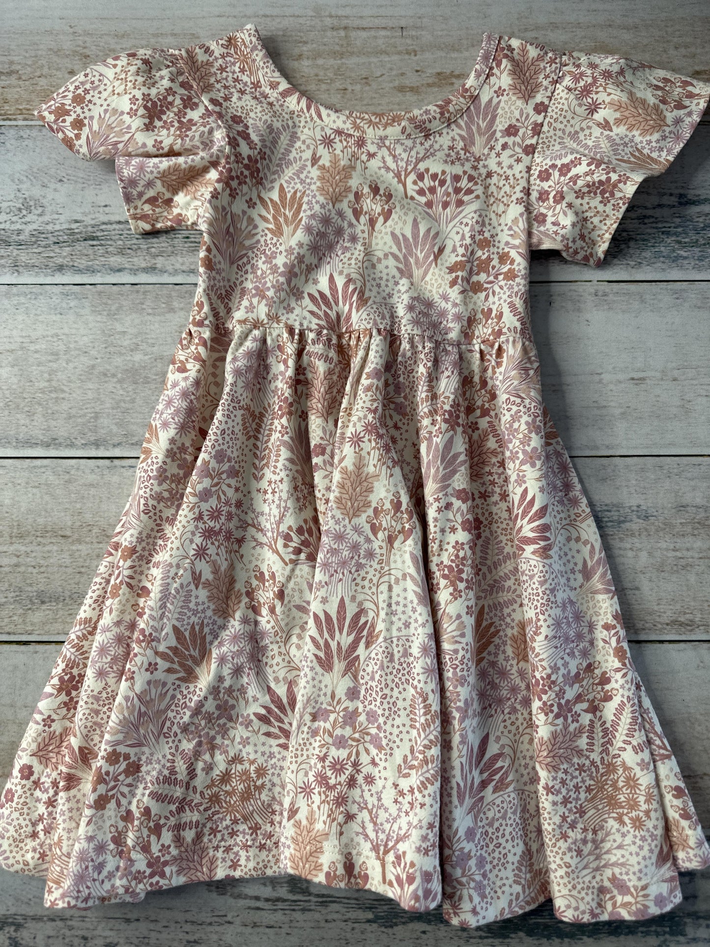 City Mouse Girls cream | pink | purple Dress Size: 4T cream | pink | purple