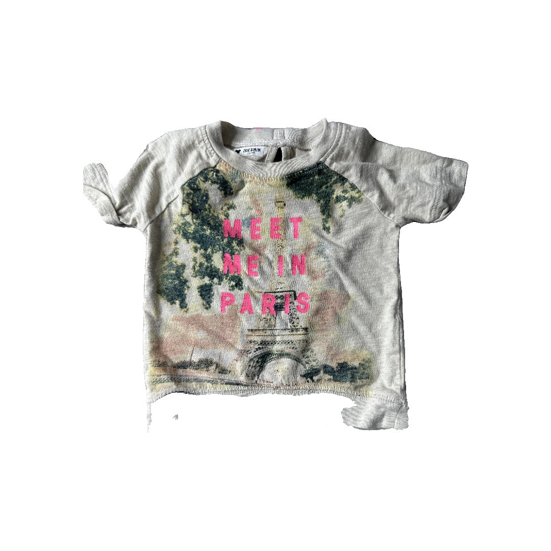 OshKosh Girls cream | pink T-Shirt Size: 6 months cream | pink