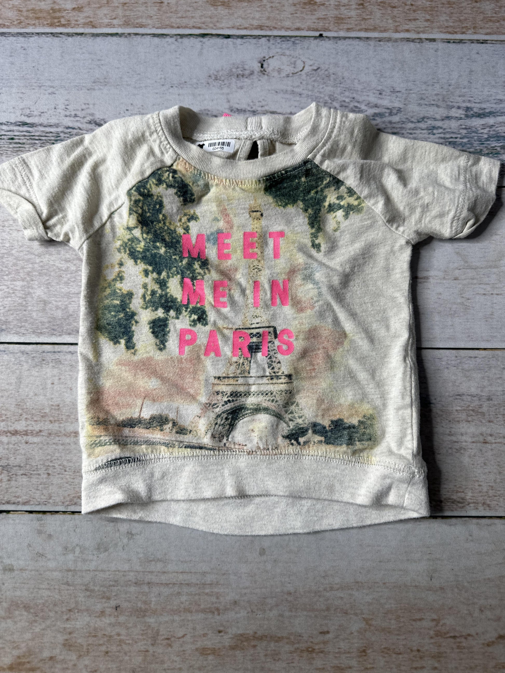 OshKosh Girls cream | pink T-Shirt Size: 6 months cream | pink