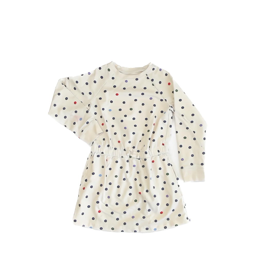 Primary Girls Cream | Polka Dot Dress Size: 6-7 Years Cream | Polka Dot