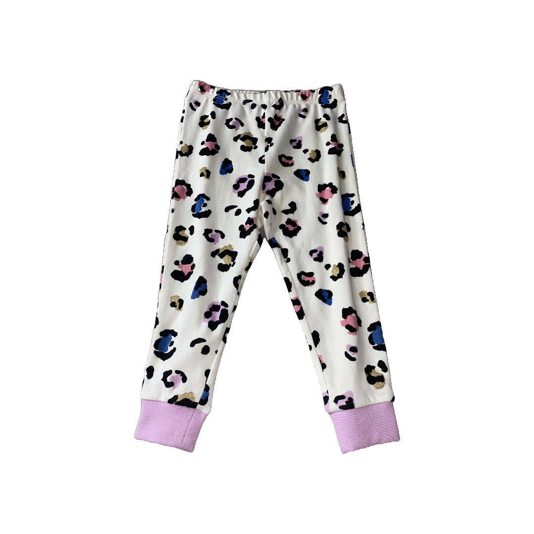 Tucker + Tate Girls cream | purple | Leopard print Pajamas Size: 18-24 months cream | purple | Leopard print