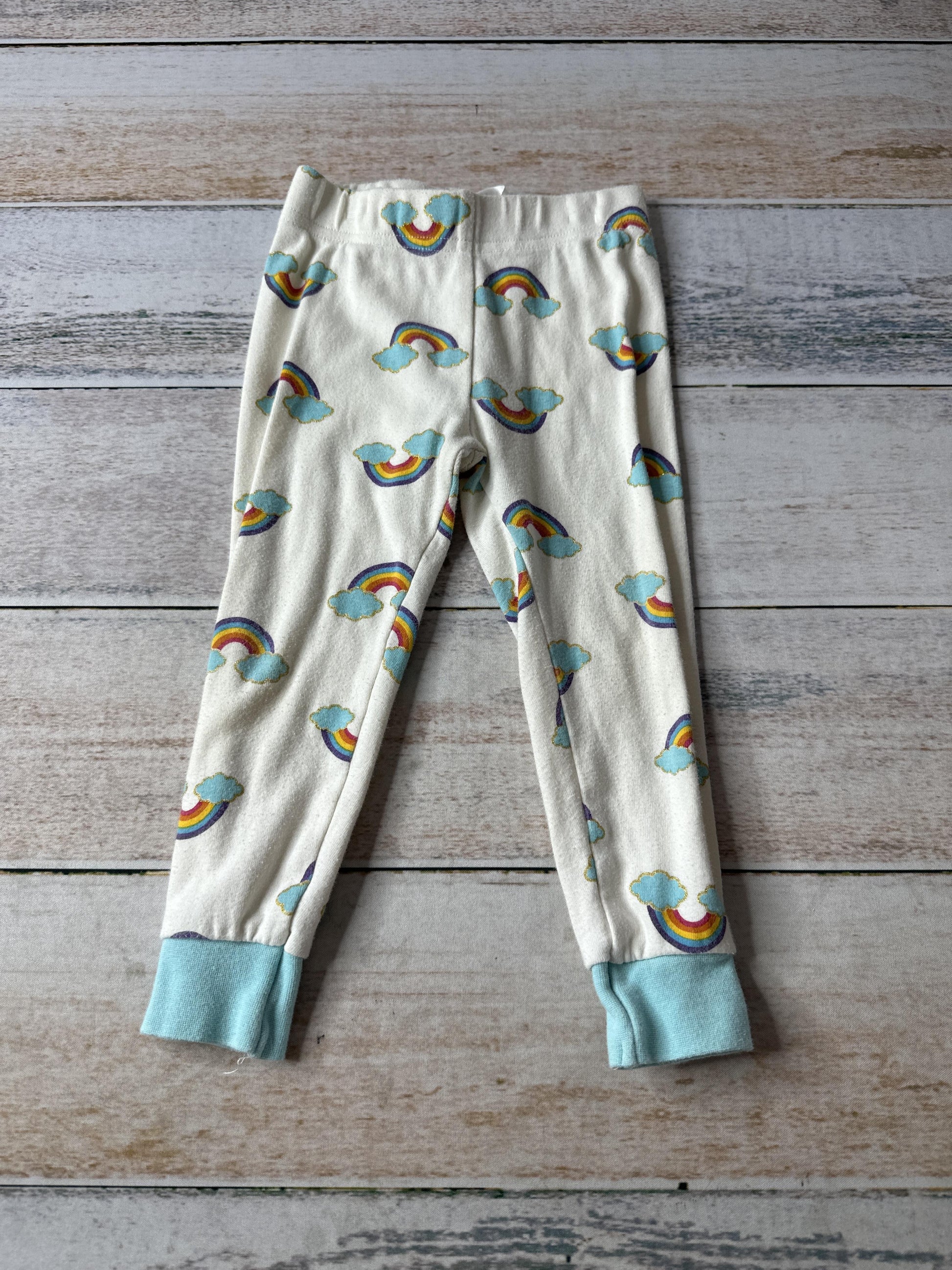 PL Baby Girls cream | Rainbow Pajamas Size: 2T cream | Rainbow