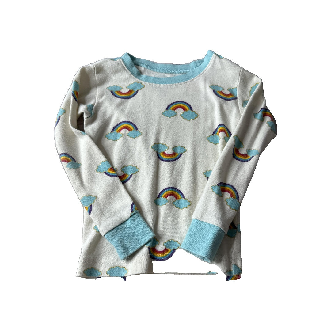 PL Baby Girls cream | Rainbow Pajamas Size: 2T cream | Rainbow