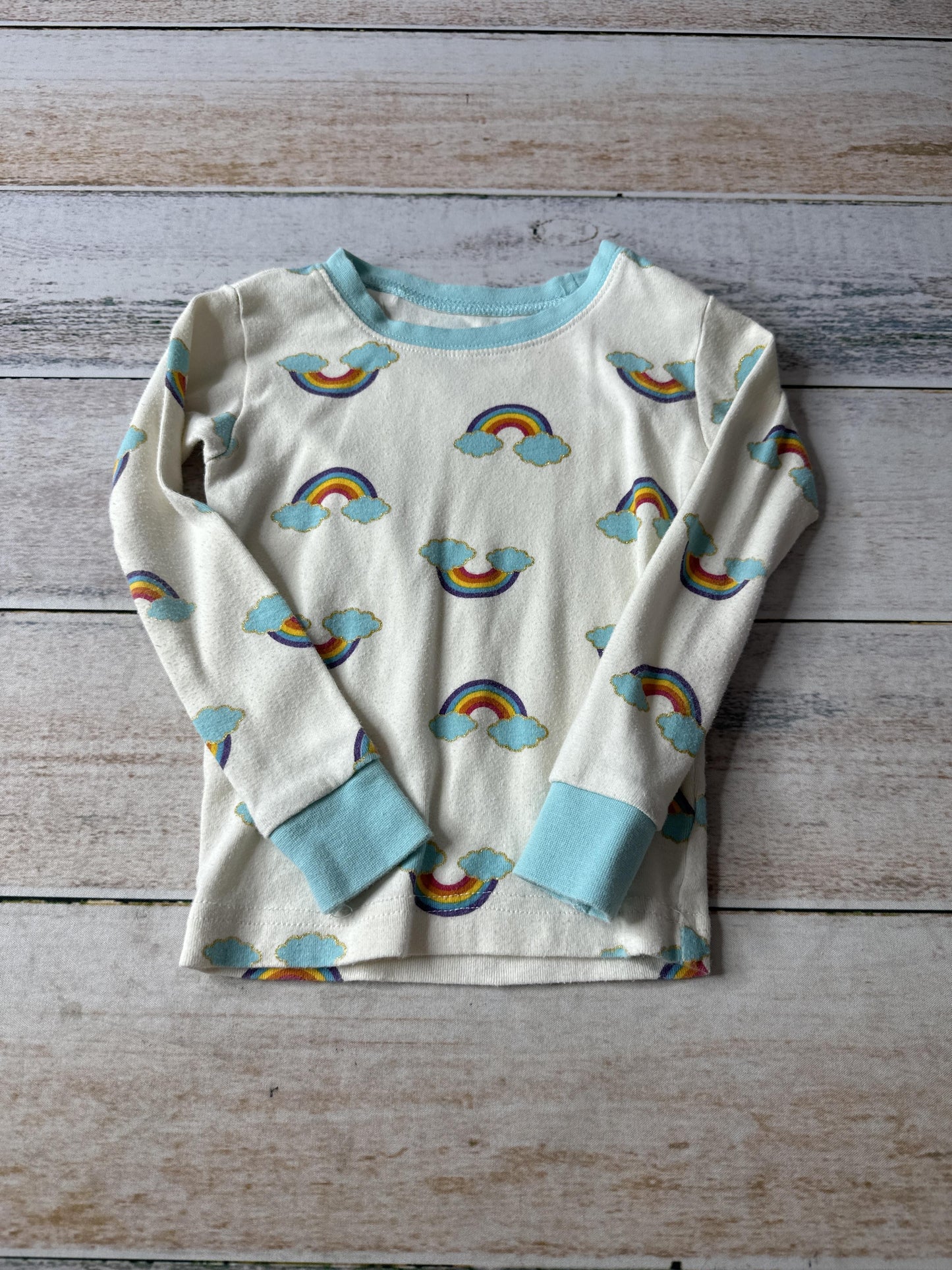 PL Baby Girls cream | Rainbow Pajamas Size: 2T cream | Rainbow
