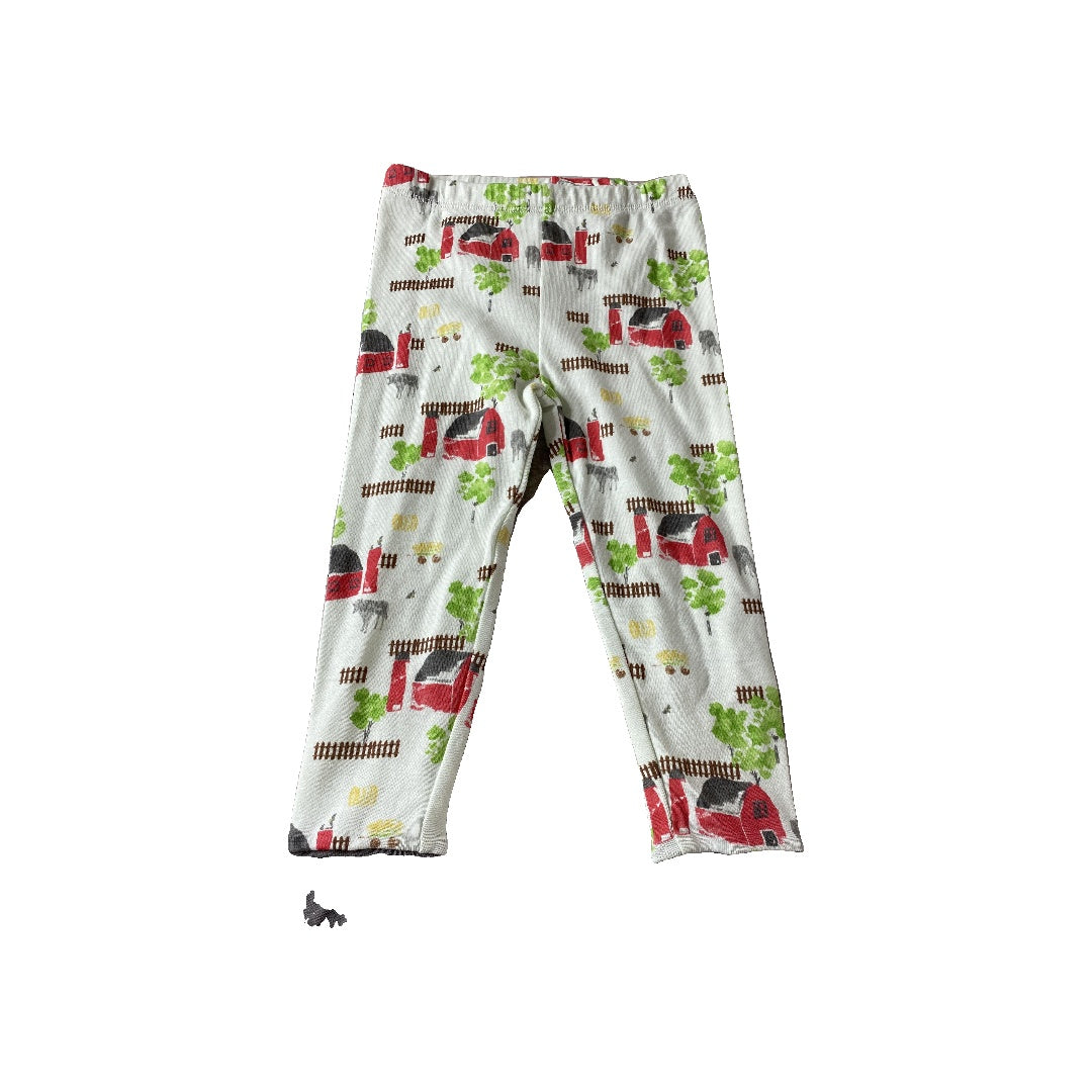 Burt's Bees Unisex cream | Red | green Pajamas Size: 2T cream | Red | green