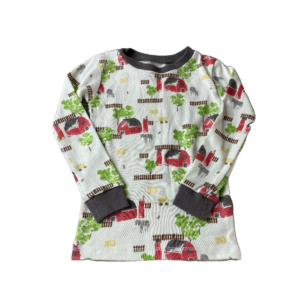 Burt's Bees Boys cream | Red | green Pajamas Size: 2T cream | Red | green